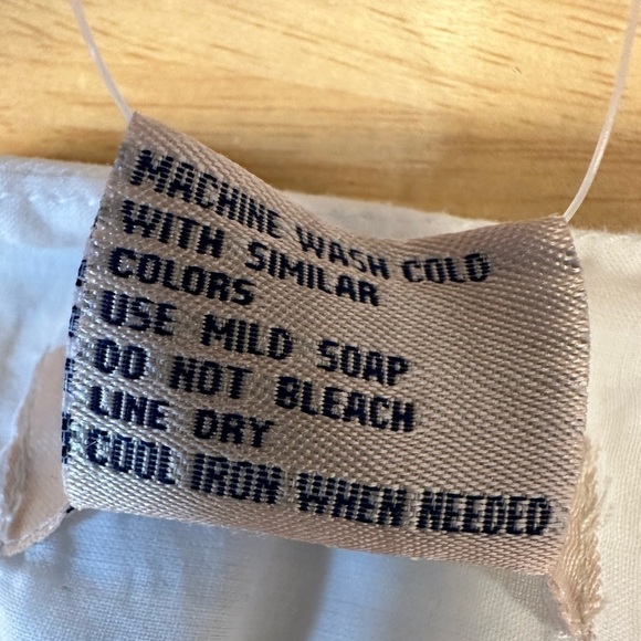 MKM Designs Womens Mini Skirt Size 7/8 White Cotton Buttons Buckle Strap Accents - Picture 7 of 8